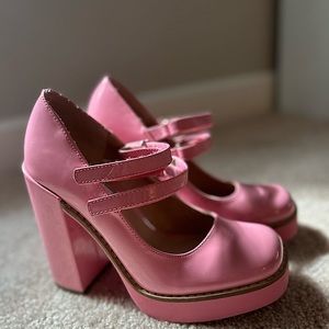 Steve Madden Twice Mary Jane Pink Platform Pump